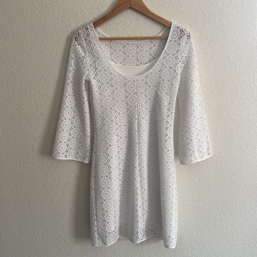 Lilli Pulitzer "Topanga" Lace White Tunic/Dress Size XS - Picture 4 of 14